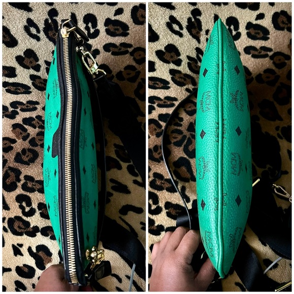 ✅PRICE FIRM✅AUTHENTIC MCM Green Pouch. SUPER RARE🔥 - Picture 5 of 15